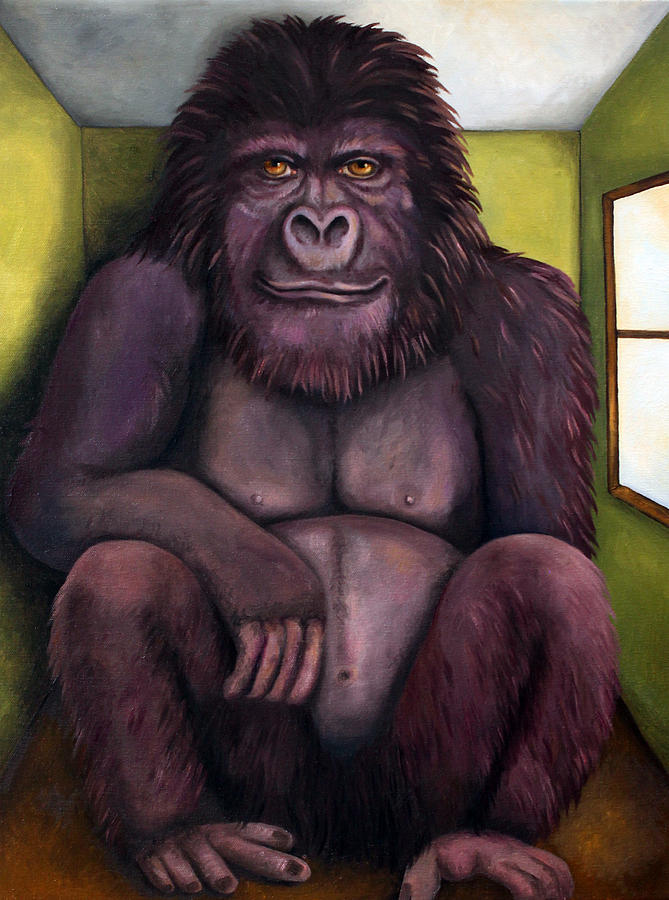 800 Pound Gorilla In The Room edit 1 Painting by Leah Saulnier The Painting Maniac