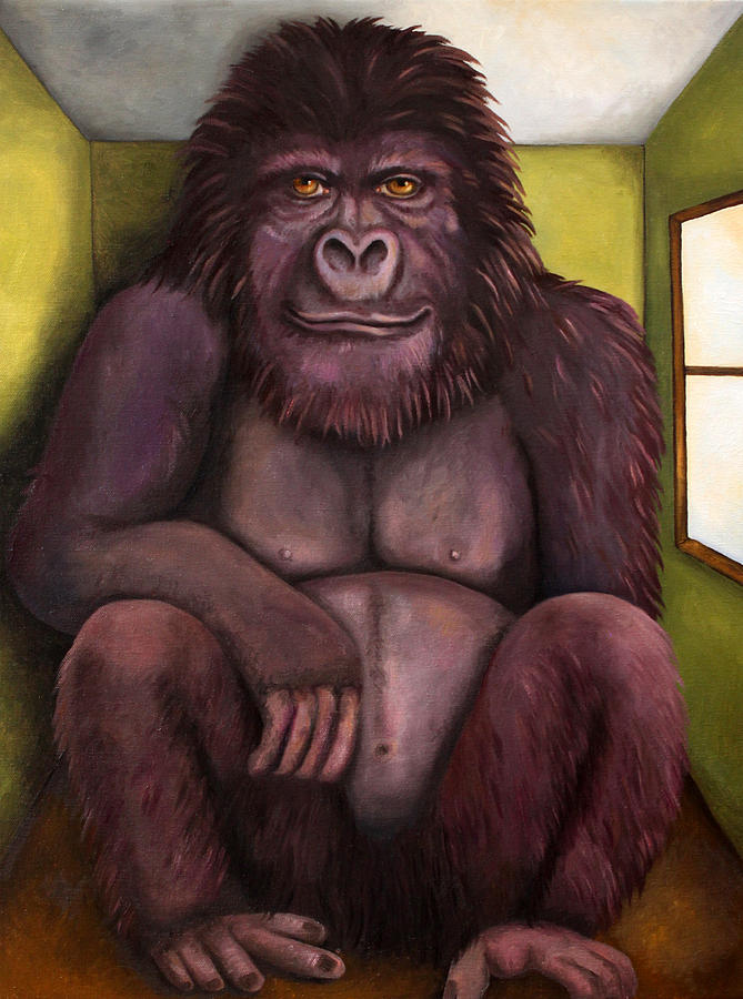 Jungle Painting - 800 Pound Gorilla In The Room edit 2 by Leah Saulnier The Painting Maniac