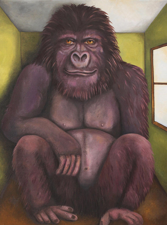 800 Pound Gorilla In The Room edit 4 Painting by Leah Saulnier The Painting Maniac