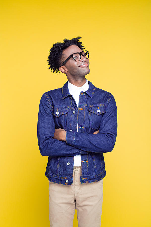 80s Style Portrait Of Happy Geeky Young Man Photograph by Izusek