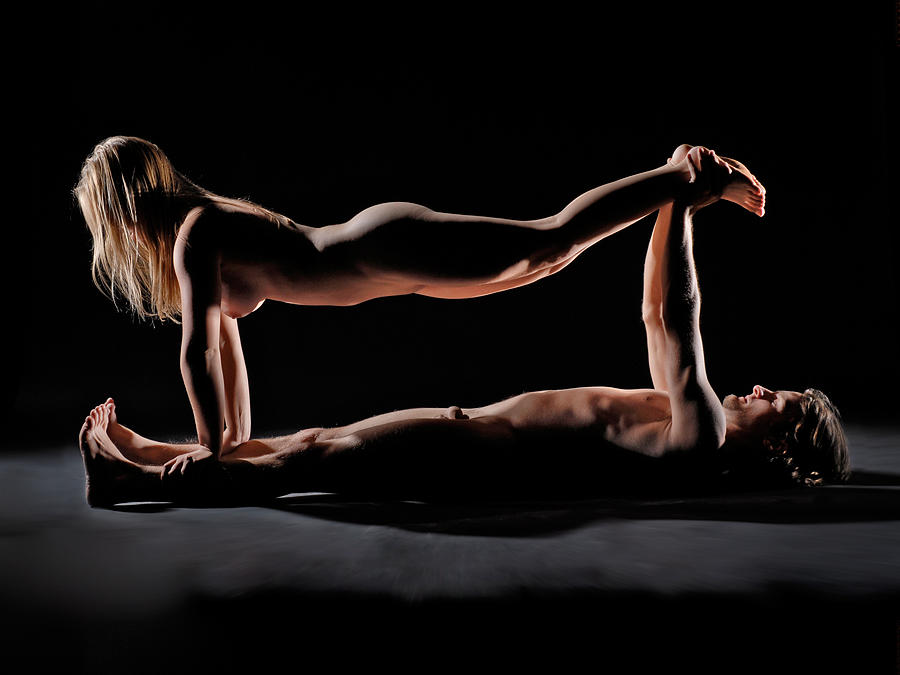 8194 Nude Couple Playing Photograph by Chris Maher