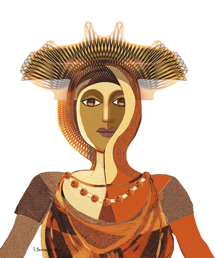 821 - Byzantine Princess Painting by Irmgard Schoendorf Welch