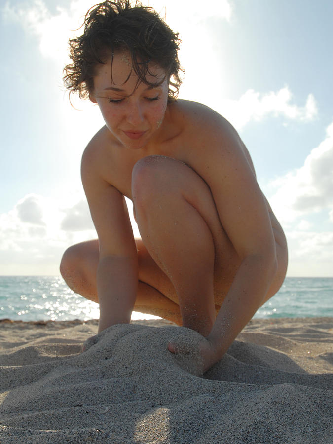 8314 Island Girl on Beach Photograph by Chris Maher