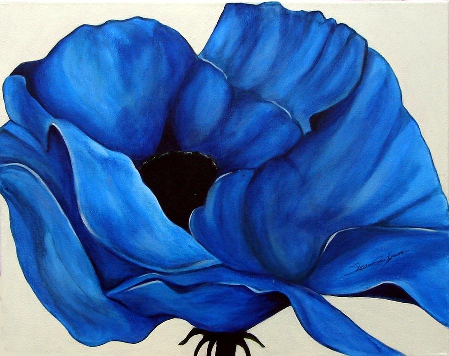 Poppy Painting - Blue Poppy by Susan Goodyear