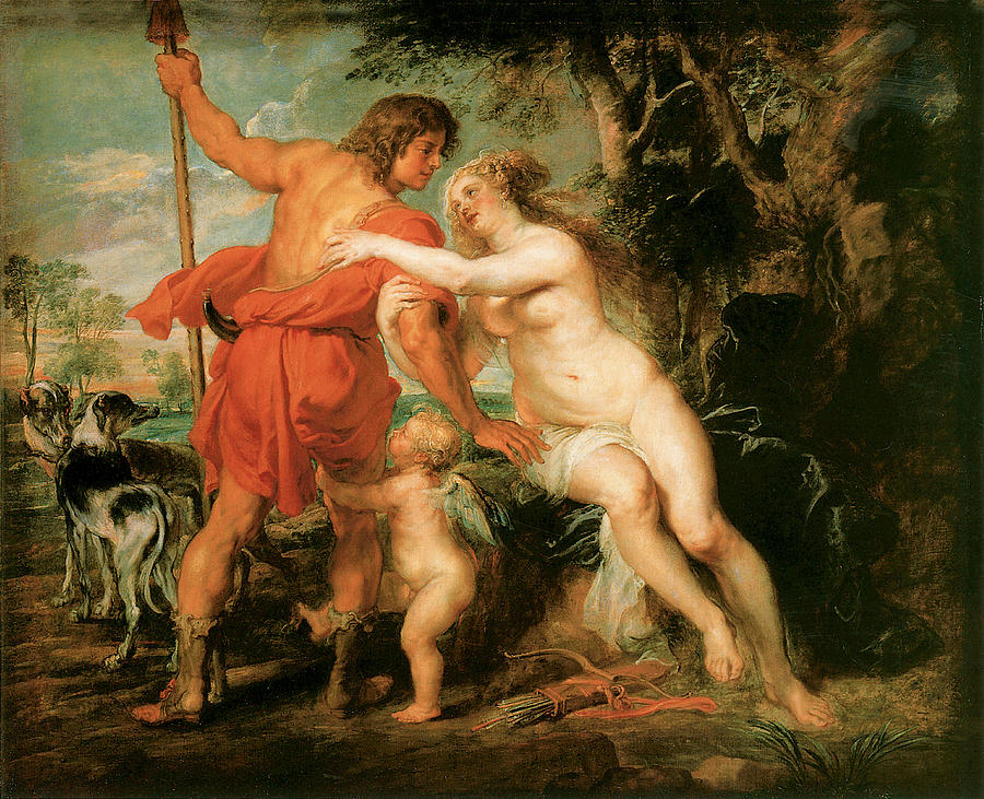 Venus and Adonis #2 Painting by Peter Paul Rubens