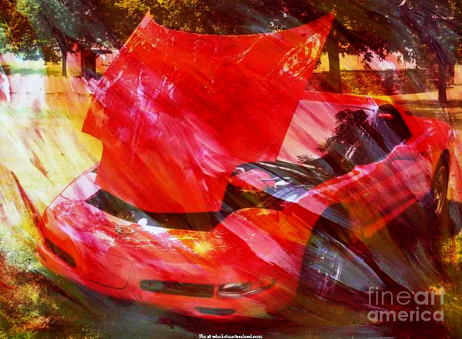 89 Corvette Digital Art by PainterArtist FIN