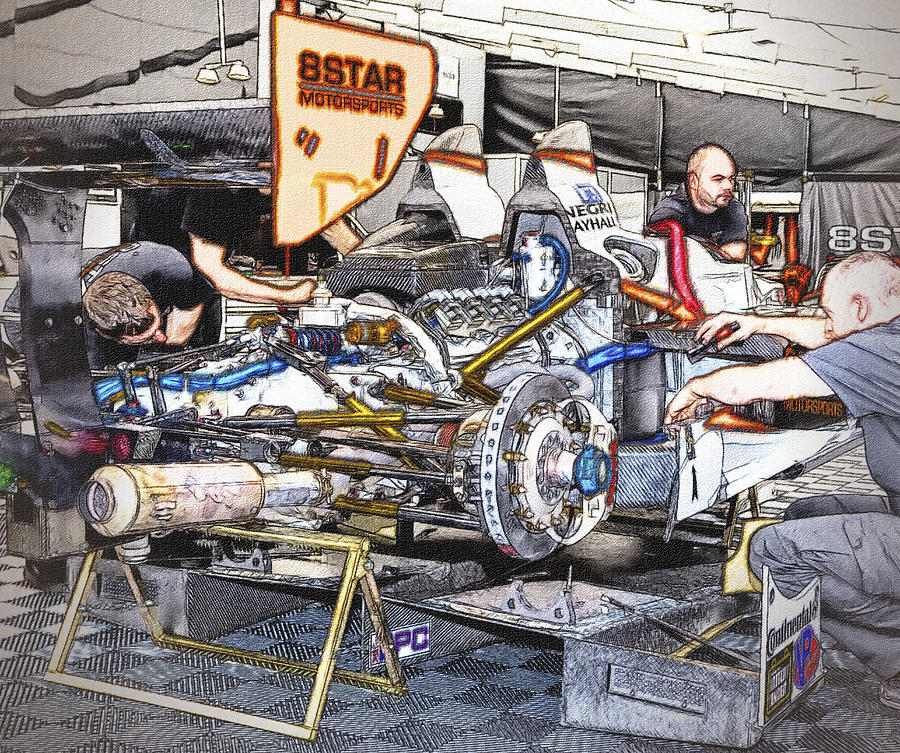 8Star Motorsports Digital Art by Bill Linhares