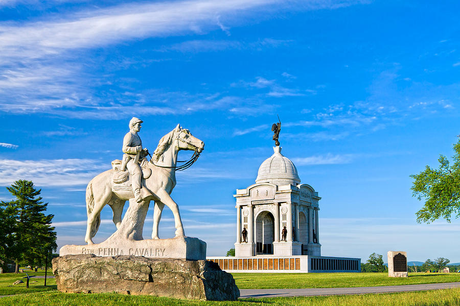 Gettysburg National Park Photograph - 8th Pennsylvania Calvary Monument by William Ames