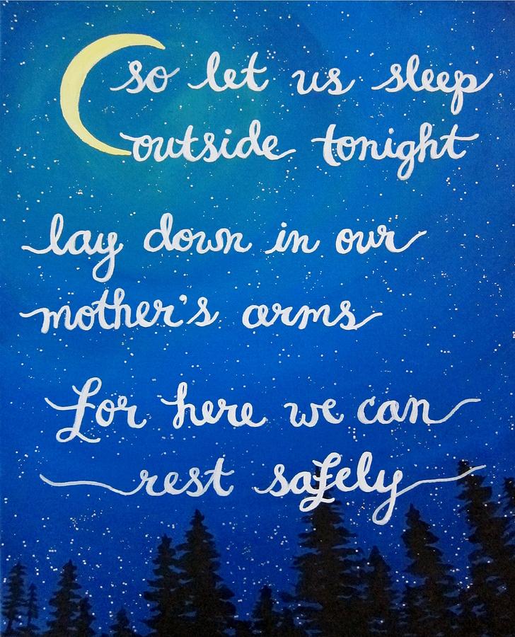 Tree Painting - 8x10 DMB So Let Us Sleep Outside Tonight by Michelle Eshleman