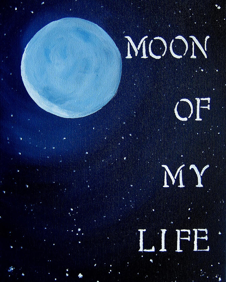 Book Painting - 8x10 Moon of My Life by Michelle Eshleman