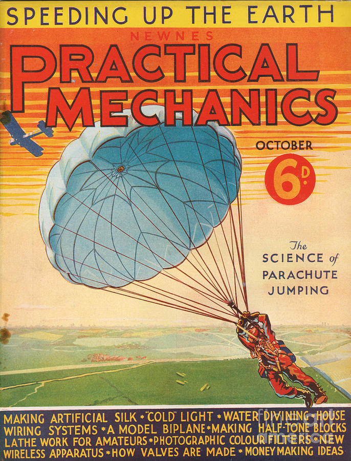 Magazine Cover Drawing - 1930s Uk Practical Mechanics Magazine #9 by The Advertising Archives