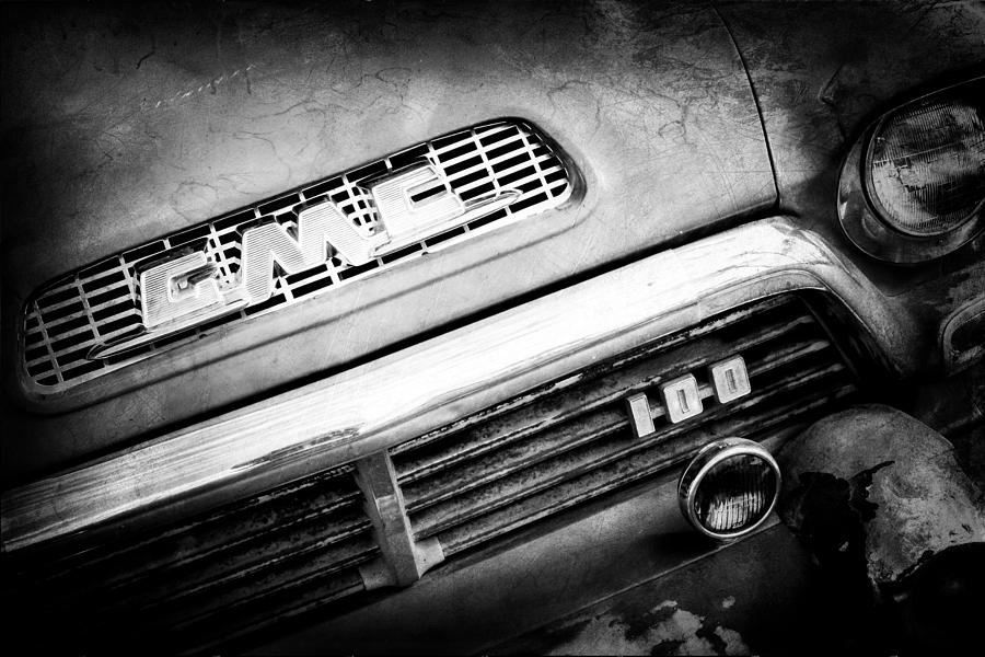 1957 GMC V8 Pickup Truck Grille Emblem #9 Photograph by Jill Reger