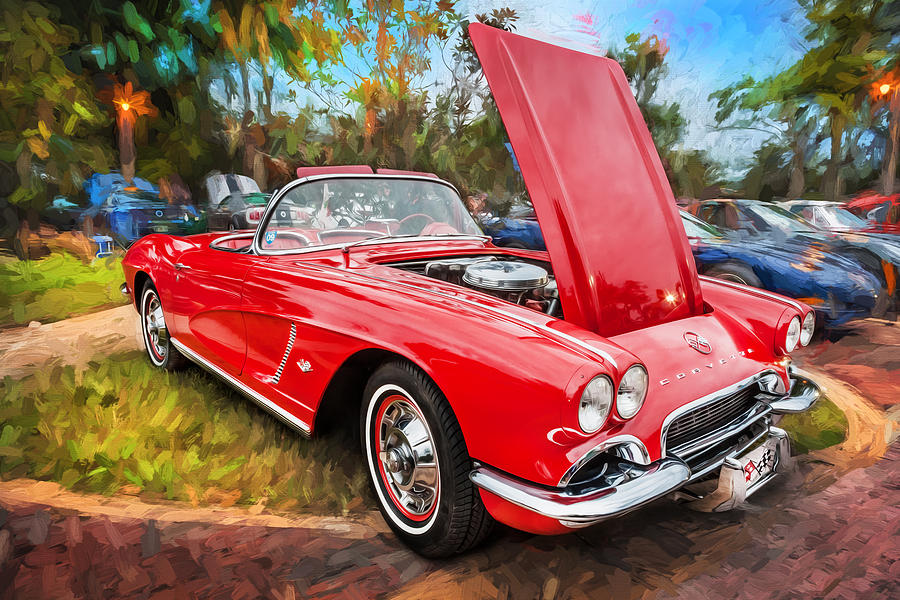 1962 Chevrolet Corvette Convertible Painted  #9 Photograph by Rich Franco