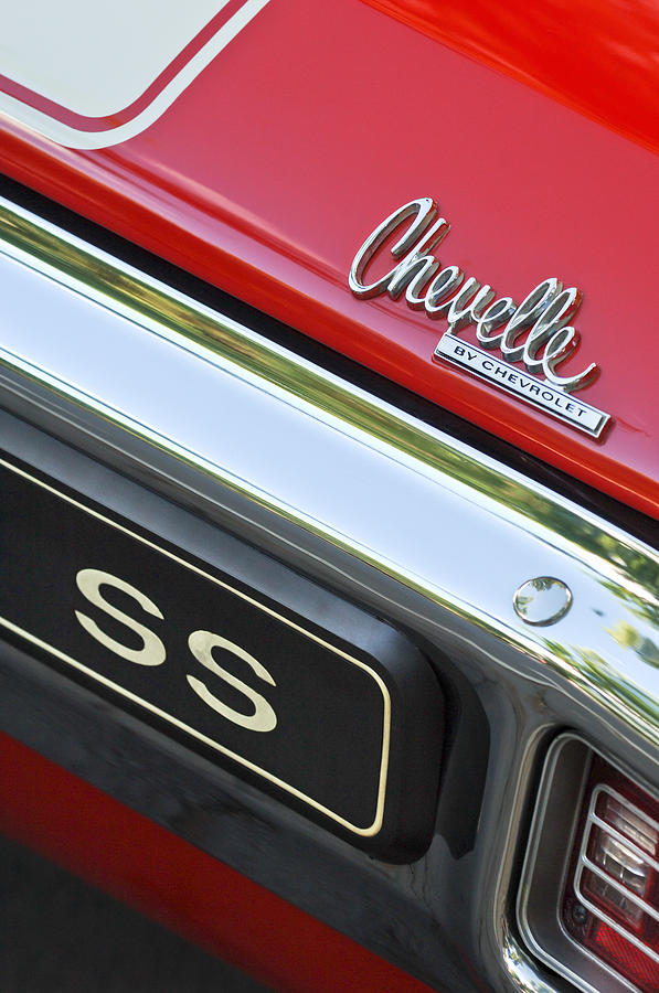 1970 Chevrolet Chevelle SS Taillight Emblem #9 Photograph by Jill Reger