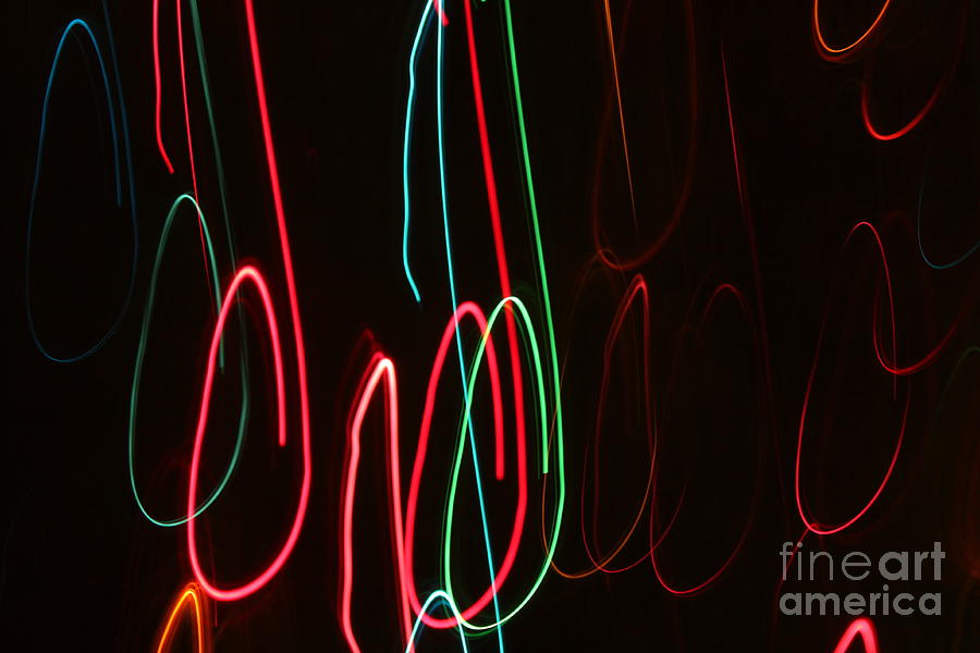 Abstract Photograph - Abstract Motion Lights #9 by Henrik Lehnerer