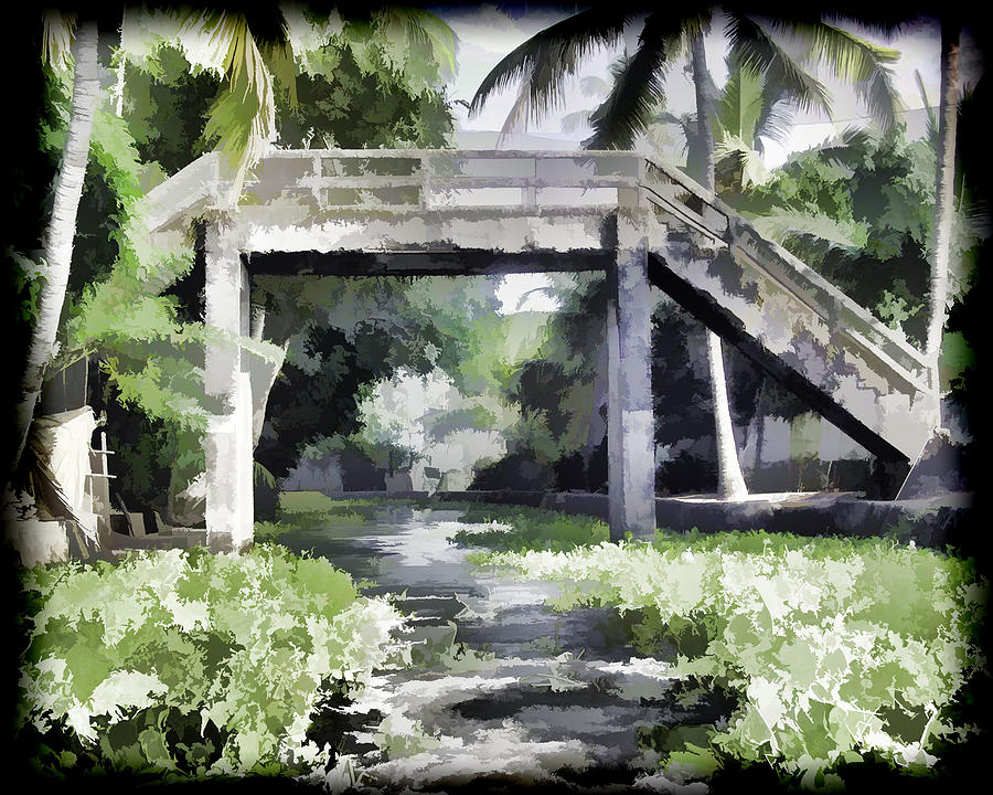 An old stone bridge over a canal #9 Digital Art by Ashish Agarwal