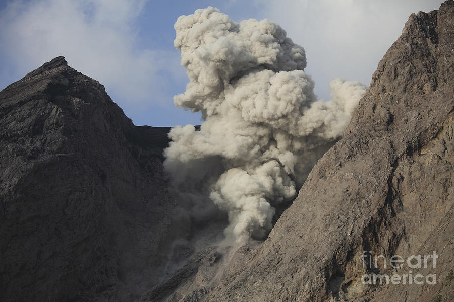 Ash Cloud Rises From Crater Of Batu #9 Photograph by Richard Roscoe