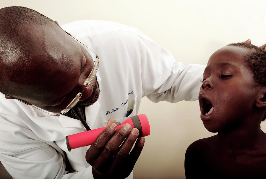Light Photograph - Assessing A Sick Child 9 by Mauro Fermariello/science Photo Library Light Photograph - Assessing A Sick Child 9 by Mauro Fermariello/science Photo Library
