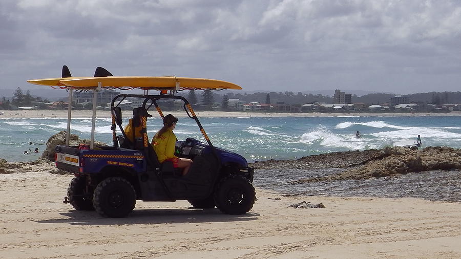 Australia - Quad Bike Patrols Surf Beach Photograph by Jeffrey Shaw ...