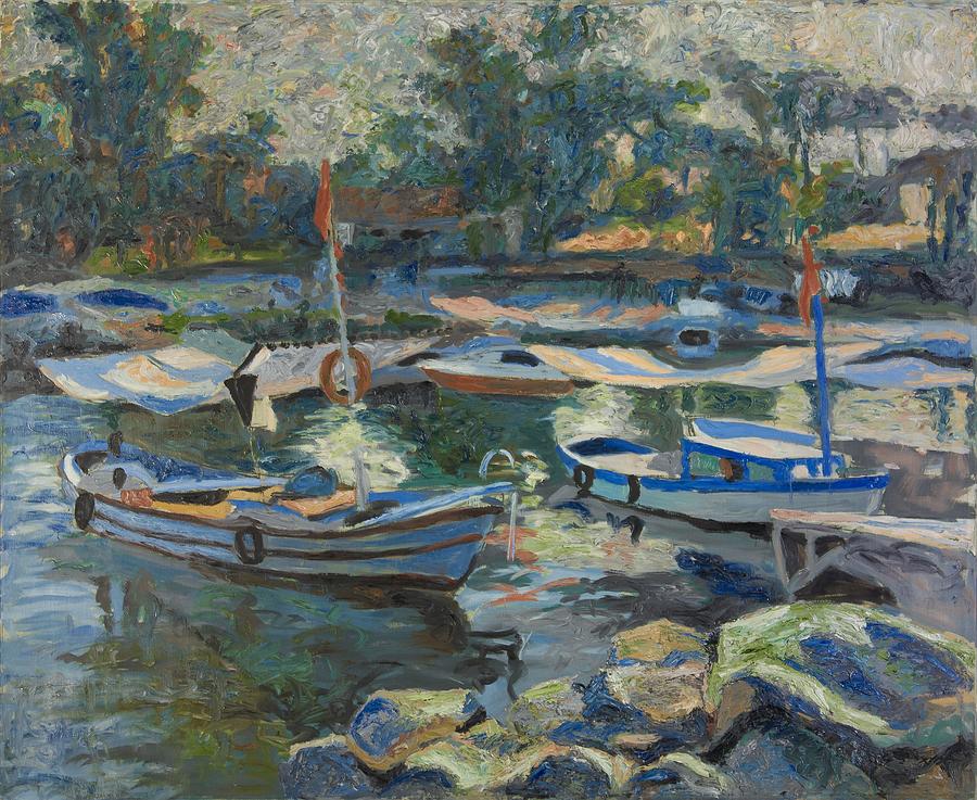 Summer Painting - Boats #3 by Robert Nizamov