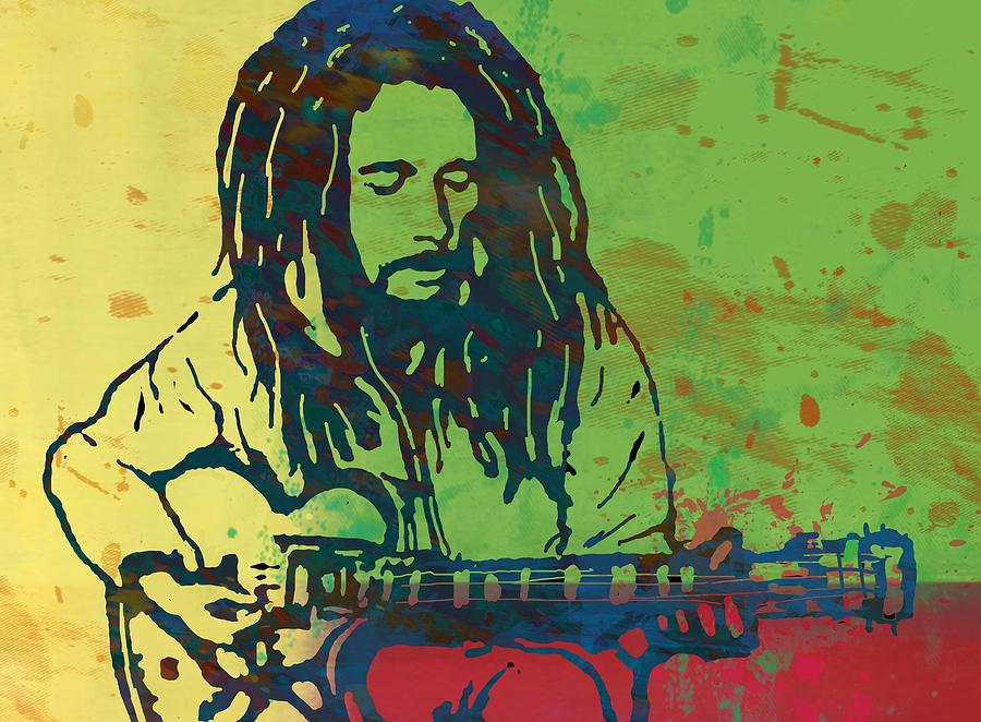 Portrait Drawing - Bob Marley stylised pop art drawing potrait poser #9 by Kim Wang
