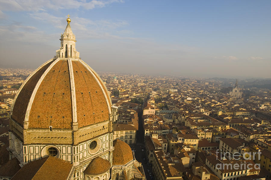 Architecture Photograph - Brunelleschis dome at the Florence Cathedral  #9 by Jason O Watson