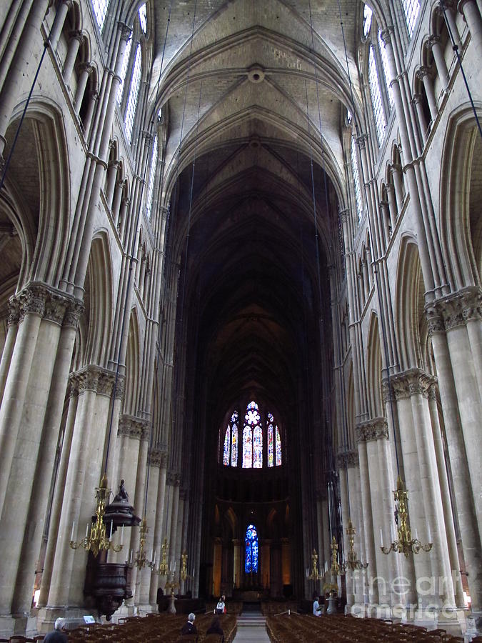 Cathedral Photograph - Cathedral at Reims France #9 by Luis Moya