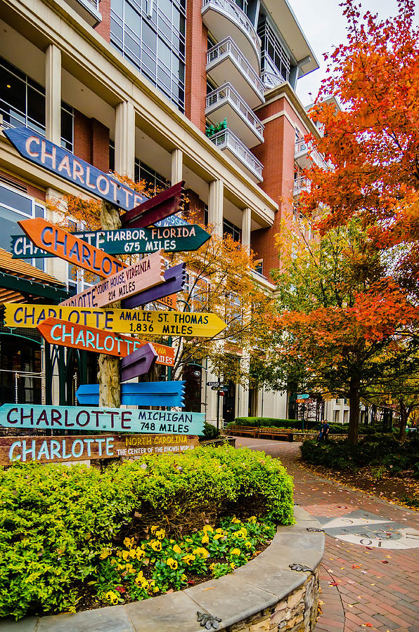 Charlotte City Skyline Autumn Season #9 Photograph by Alex Grichenko