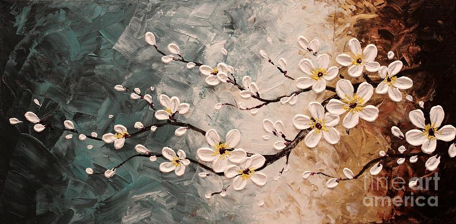 Abstract Painting - Cherry Blossoms #20 by Tomoko Koyama