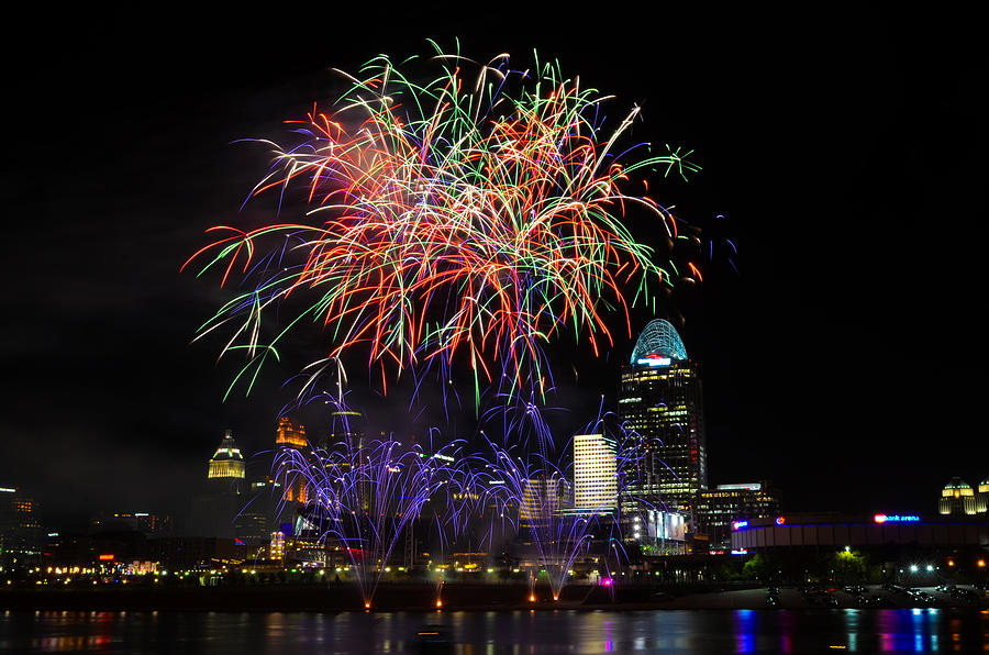 Cincinnati Fireworks Photograph by David Long - Fine Art America