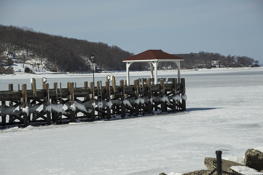 Frozen Northport Dock #9 Photograph by Susan Jensen