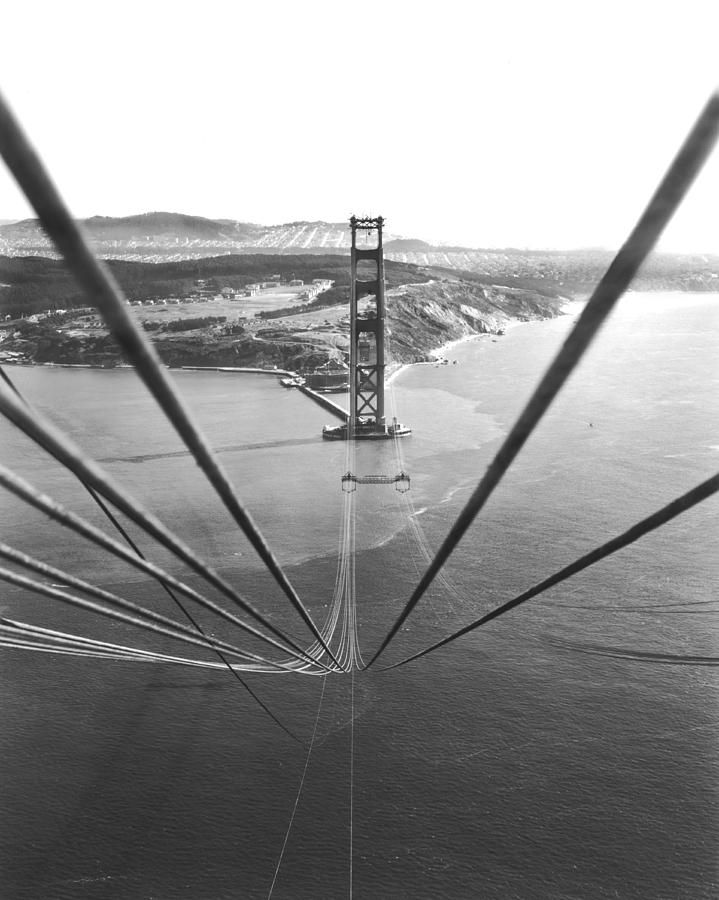 Golden Gate Bridge Work #9 Photograph by Underwood Archives