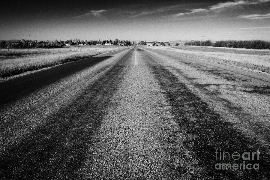 Road Photograph - highway 34 near bengough Saskatchewan Canada #9 by Joe Fox