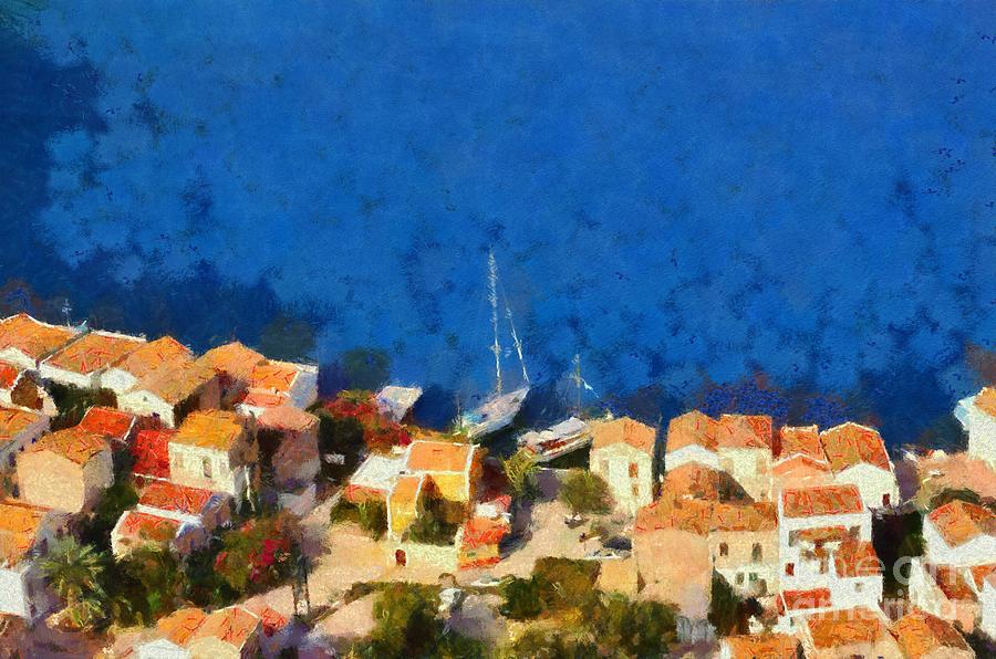 Kastellorizo island #14 Painting by George Atsametakis