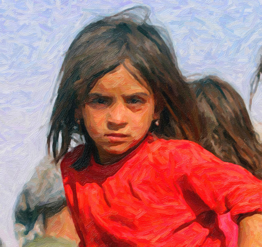 Kurdish Refugees Painting by MotionAge Designs