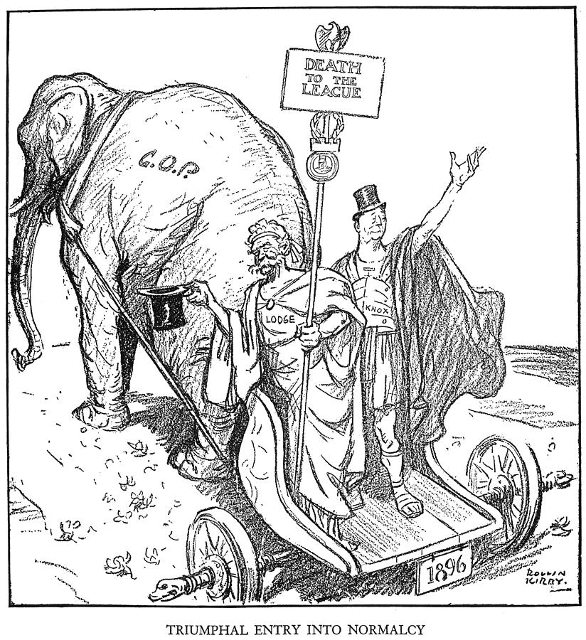 Elephant Painting - League Of Nations Cartoon #9 by Granger