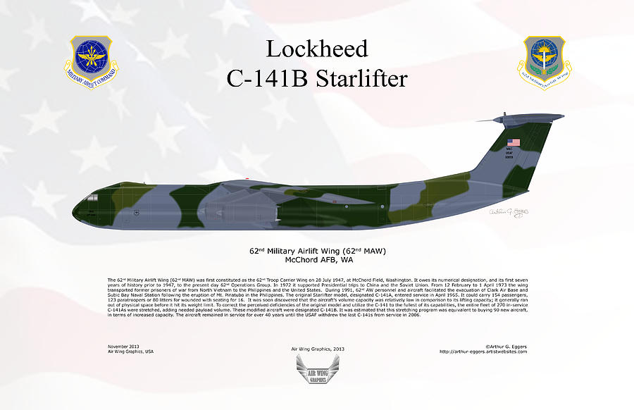 Lockheed C-141B Starlifter #11 Digital Art by Arthur Eggers