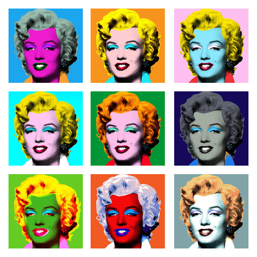 9 Marilyns Digital Art by Gary Grayson