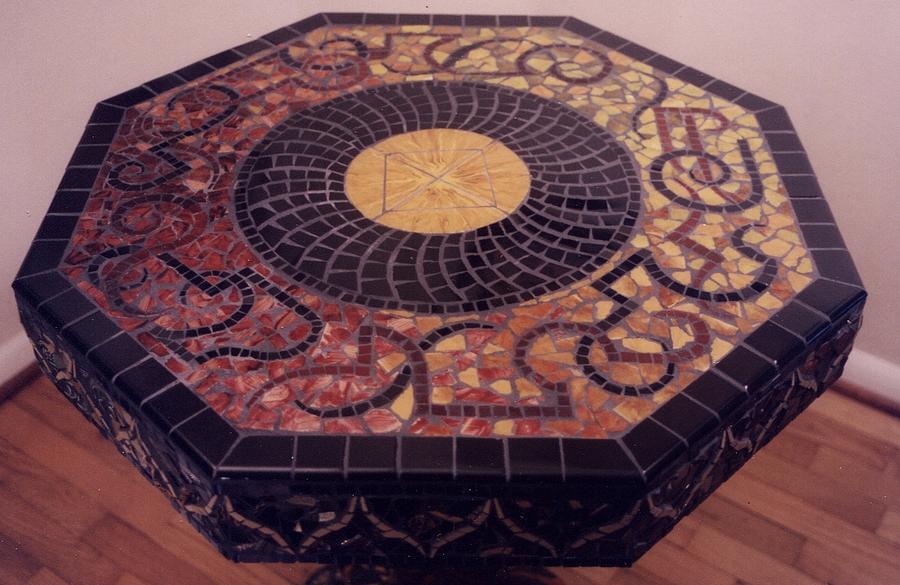 Mosaic table top #9 Ceramic Art by Charles Lucas