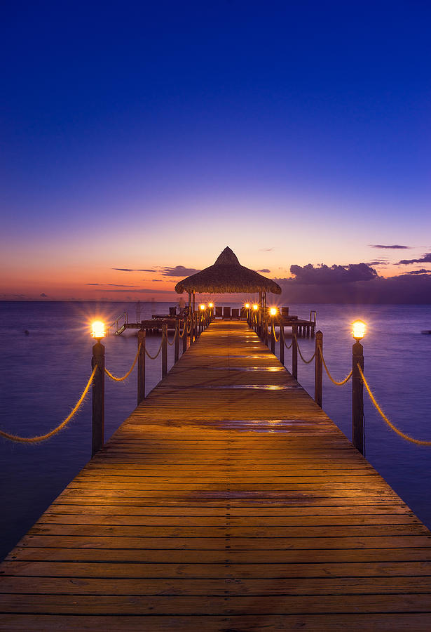 Pier Caribbean Beach Photograph by Roberto Adrian | Fine Art America