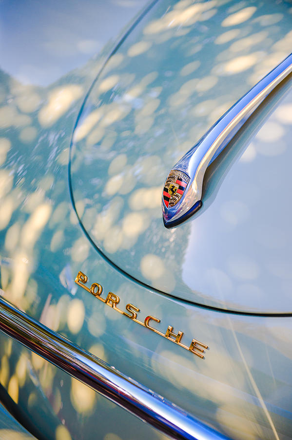 Porsche 1600 Super Hood Emblem #9 Photograph by Jill Reger
