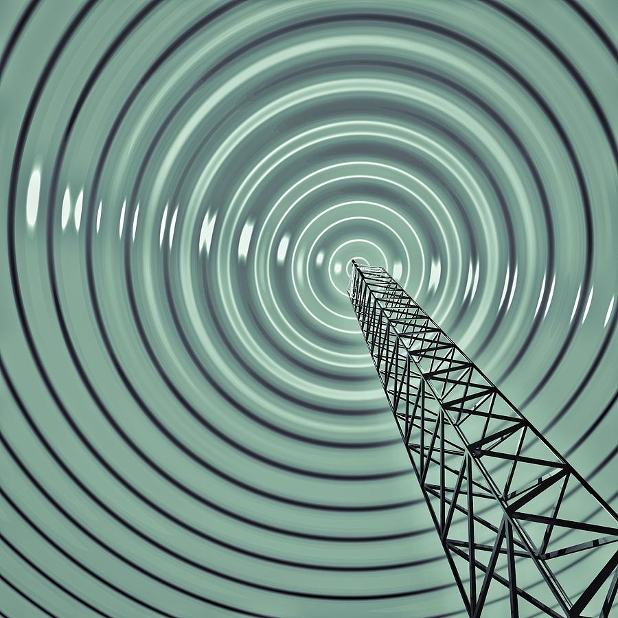 Illustration Photograph - Radio Communications Tower #9 by Russell Kightley