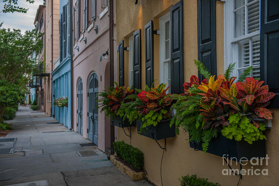 Charleston SC Rainbow Row Photograph by Dale Powell