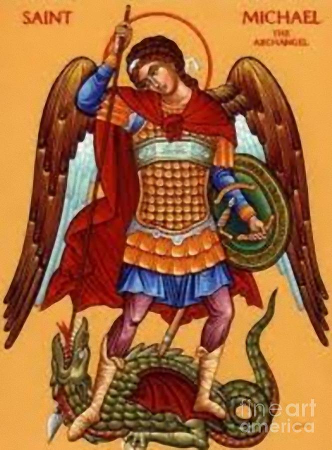 Saint Michael #9 Painting by Archangelus Gallery