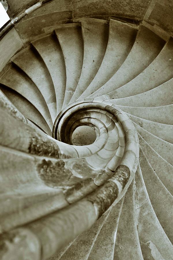 Sand stone spiral staircase #10 Photograph by Falko Follert