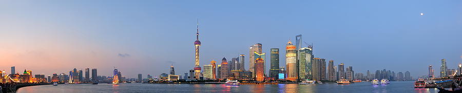 Shanghai cityscape #9 Photograph by Songquan Deng