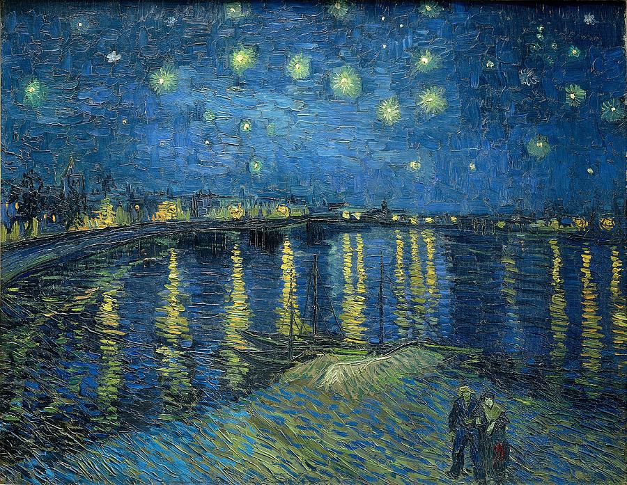 Starry Night Over the Rhone Painting by Celestial Images