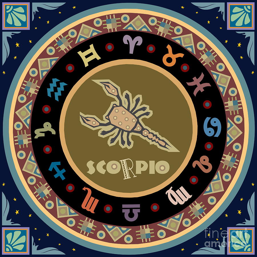 Stylized Zodiac Signs series Digital Art by Indian Summer - Fine Art ...