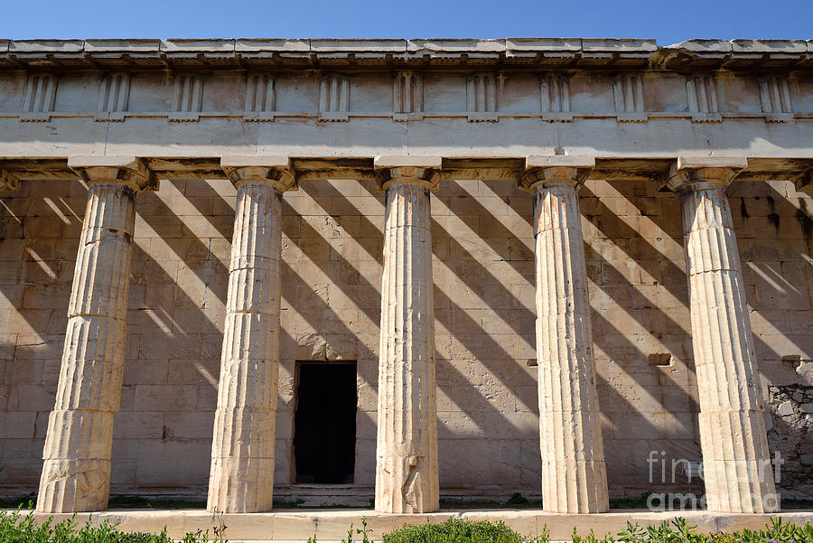 Symmetry Photograph - Temple of Hephaestus by George Atsametakis