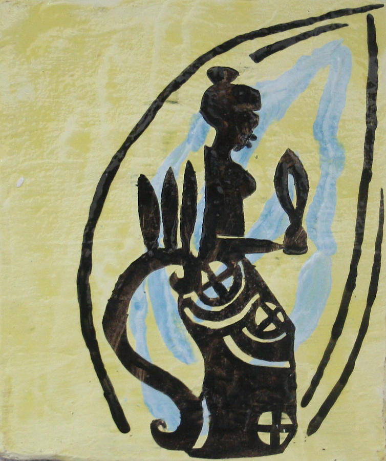 The Wise Virgin #9 Ceramic Art by Gloria Ssali